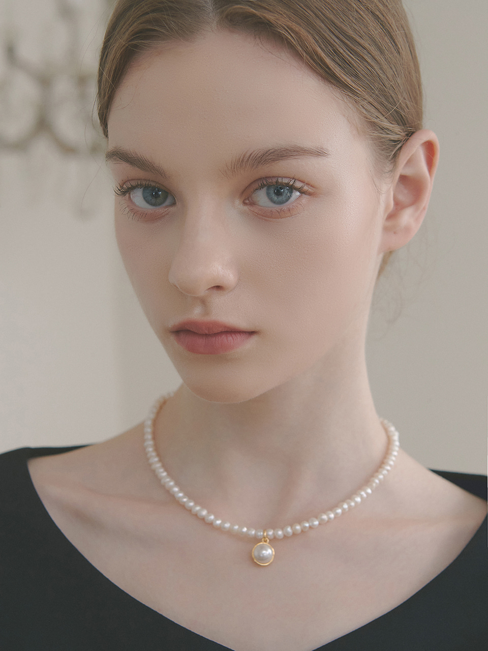 double pearl necklace - pearl